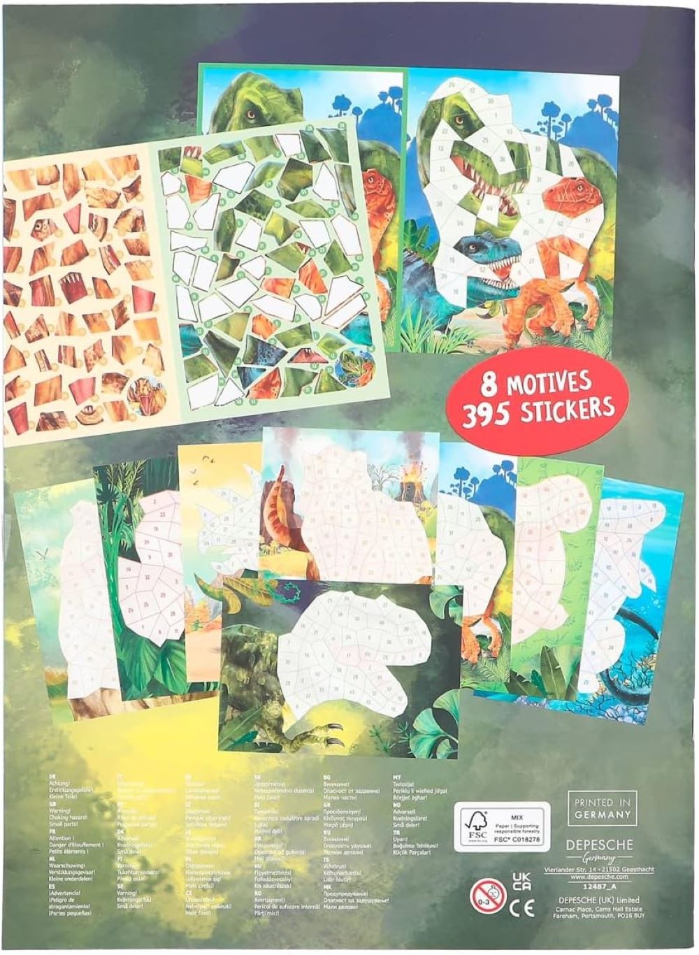 Number Stickers - Dino World