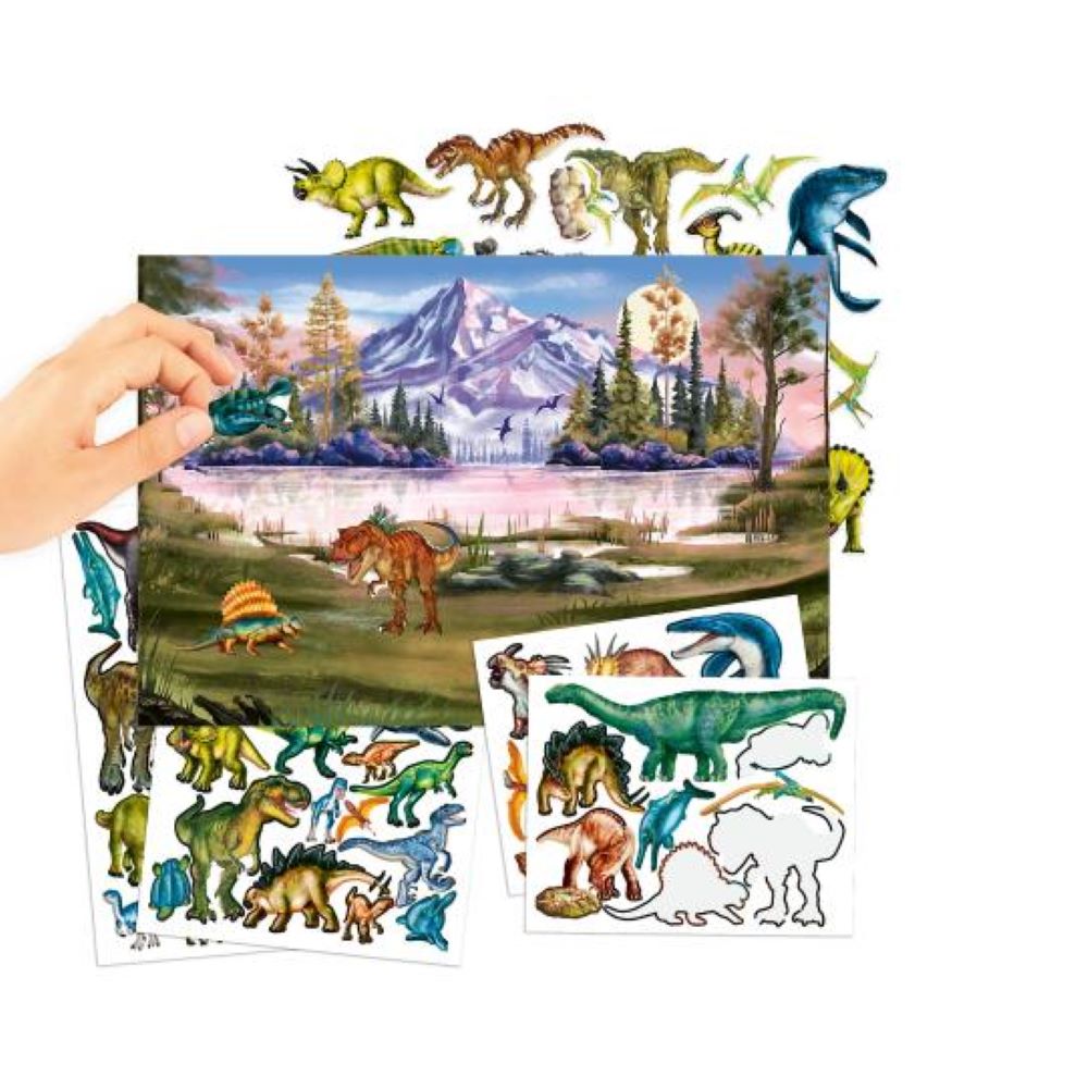Book With Puffy Stickers - Dino World