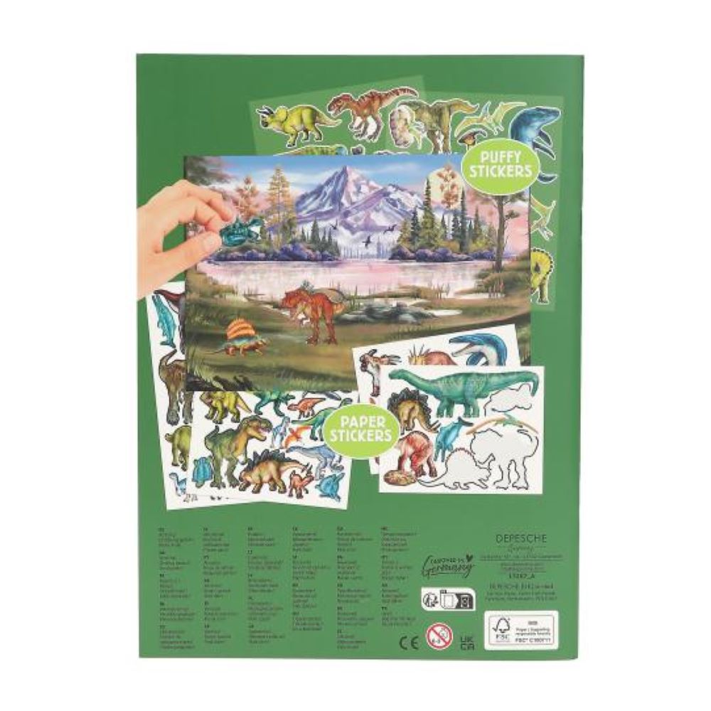 Book With Puffy Stickers - Dino World