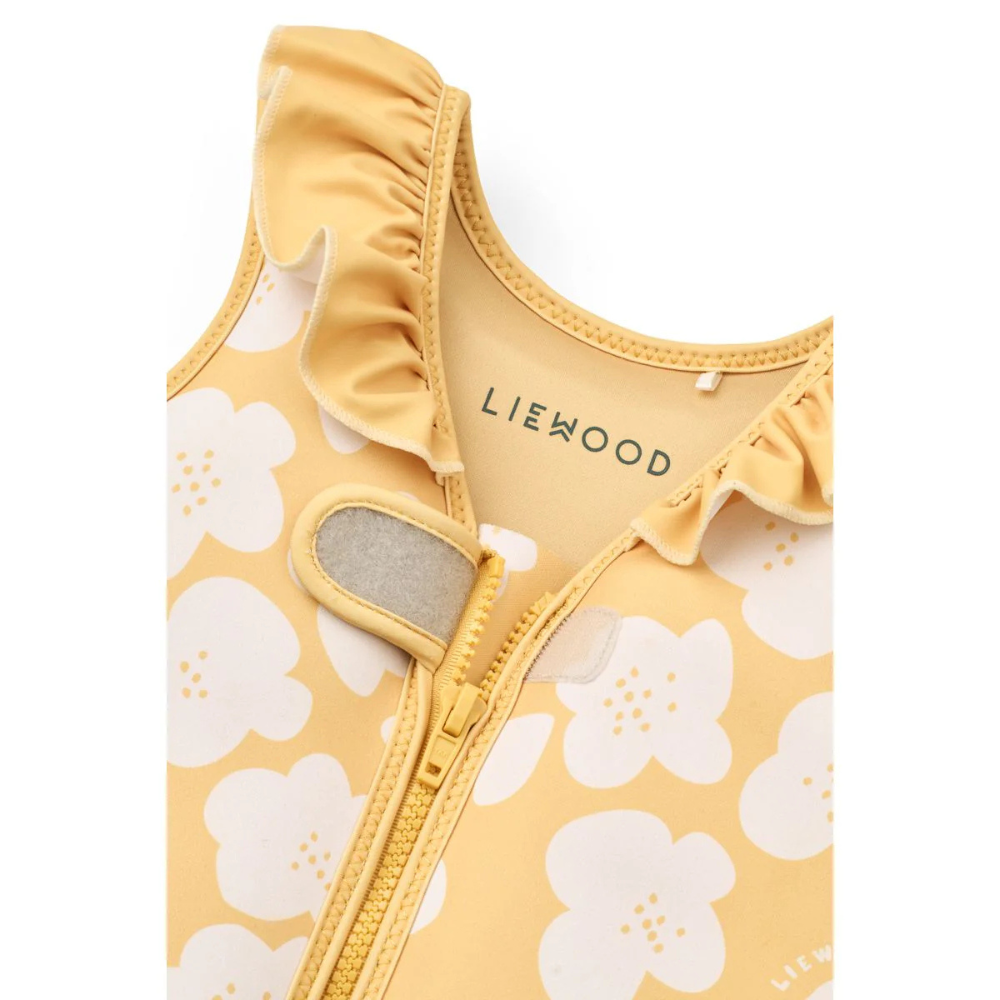 Colete Dove com Folhos Flower / Lemon Yellow - Liewood