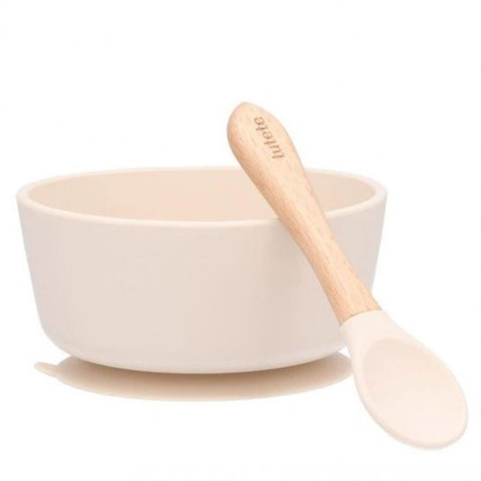 Taça com Ventosa e Colher Ivory - Tutete