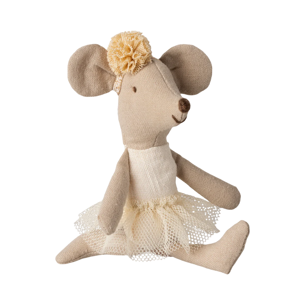 Ballerina Mouse Little Sister Off White - Maileg