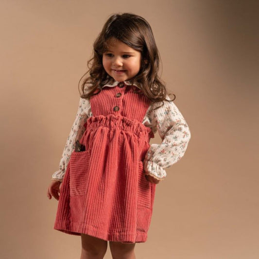 Jupe large en velours côtelé avec poches - Laranjinha