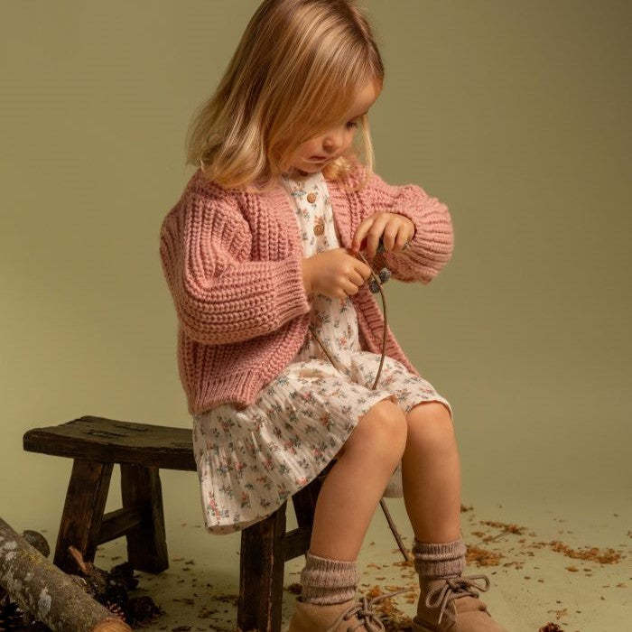 Robe en mousseline fleurie - Orange