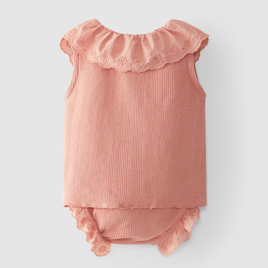 Ensemble chemisier et short à volant brodé - Snug