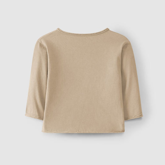 T-shirt uni à manches longues avec poche - Snug