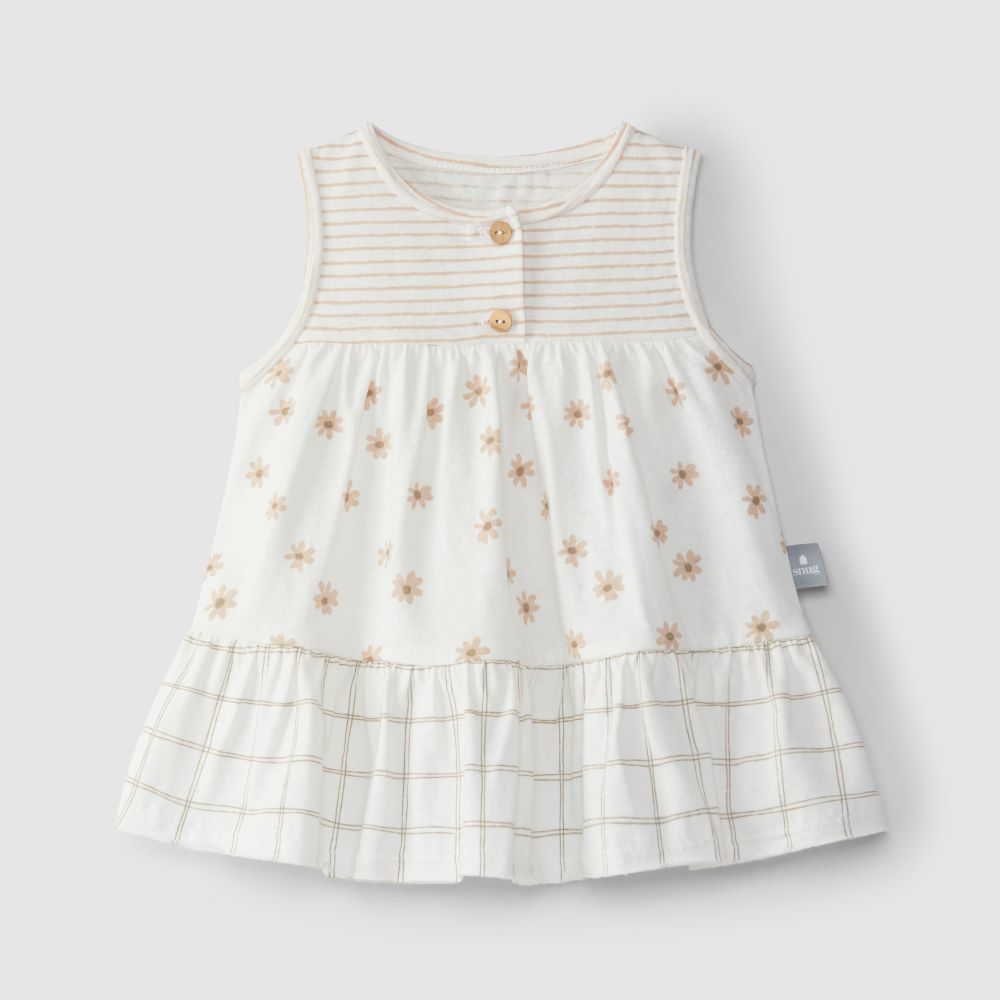 Vestido quadricula e flores - Snug