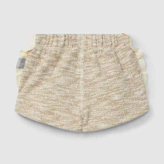 Calções pull-up em malha efeito tricot com detalhe de folho - Snug