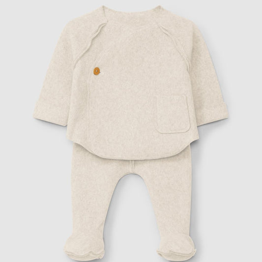 Conjunto de duas peças em malha polar de algodão orgânico - Snug