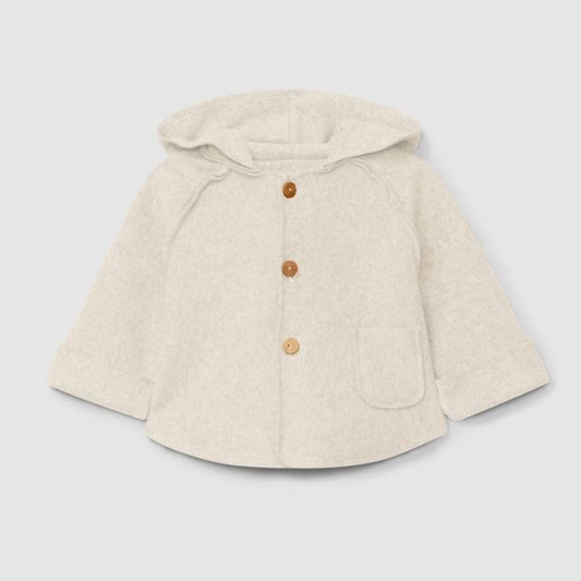 Casaco de capuz em malha polar de algodão orgânico - Snug