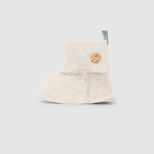Botinhas malha polar de algodão orgânico com botão - Snug