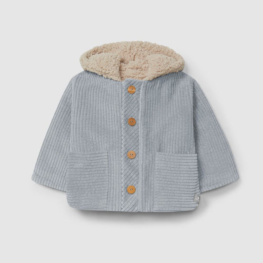 Casaco com capuz em veludo canelado - Snug