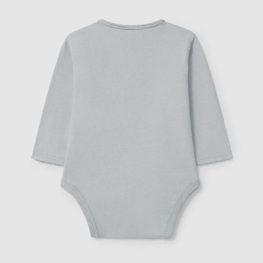 Body sem gola com bolso em algodão orgânico Azul - Snug