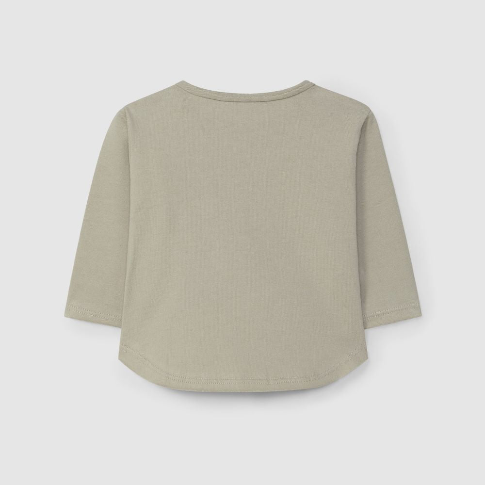 Longsleeve em algodão orgânico com estampado Cinza - Snug