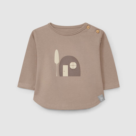 Longsleeve em algodão orgânico com estampado Nude - Snug