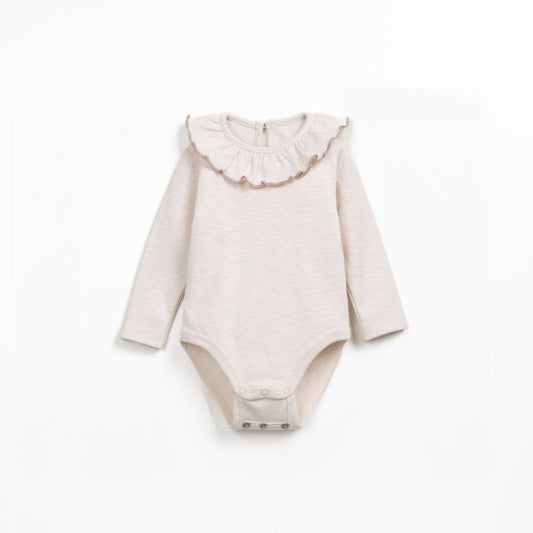 Body em algodão orgânico com pormenor de folho - Play Up