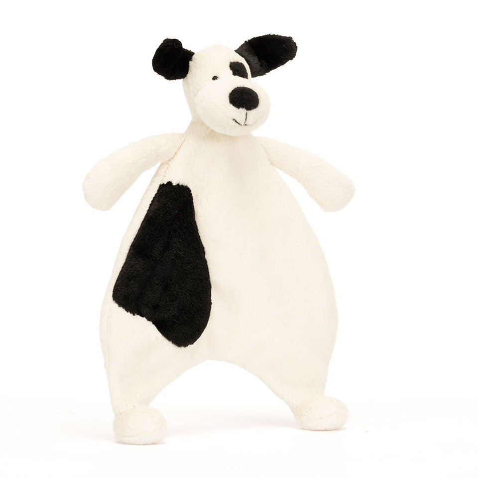 Bashful Black & Cream Puppy Comforter - Jellycat