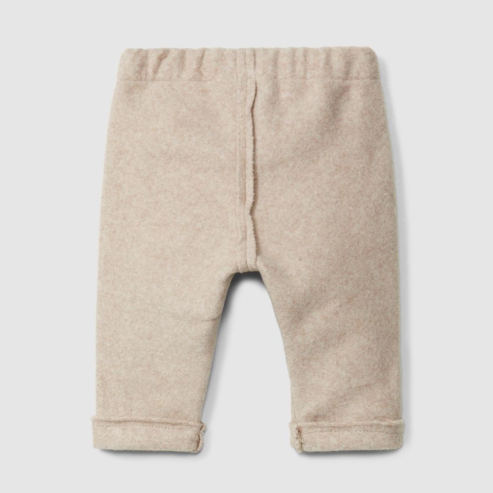 Calças em malha polar de algodão orgânico bege - Snug