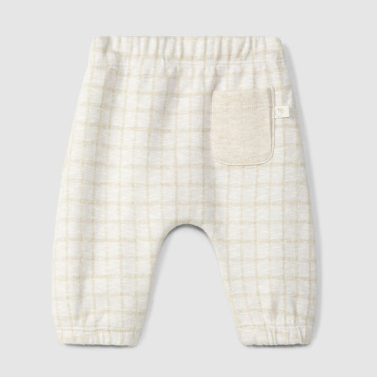 Calças pull-up em malha jacquard - Laranjinha