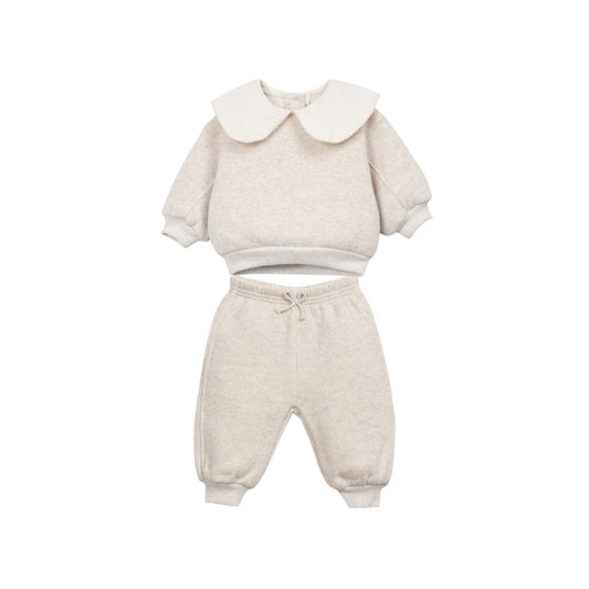 Conjunto de Malha Camisola com gola e Calças com cinto elástico - Play Up