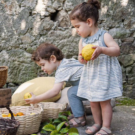 Robe rayée avec col brodé - Snug