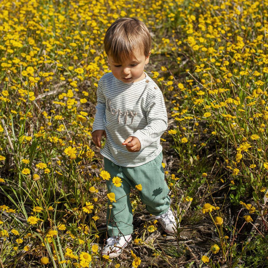 Pantalon en tricot gaufré à enfiler - Confortable