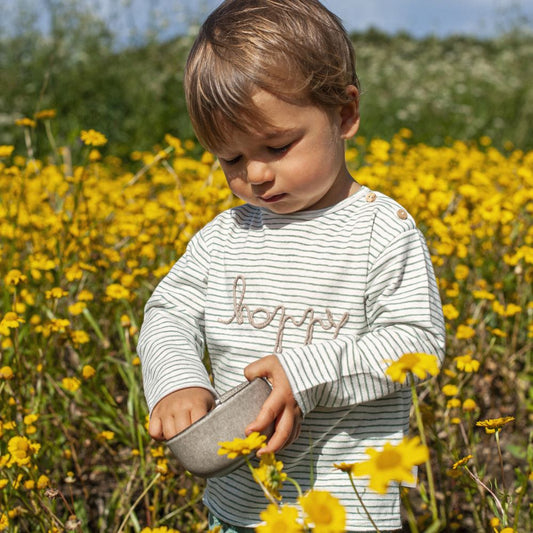 T-shirt à manches longues brodé avec cordon de serrage - Snug