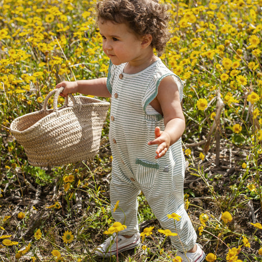 Combinaison rayée à manches volantées - Snug
