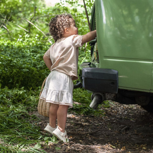 Short pull-up rayé avec ruban au crochet - Snug