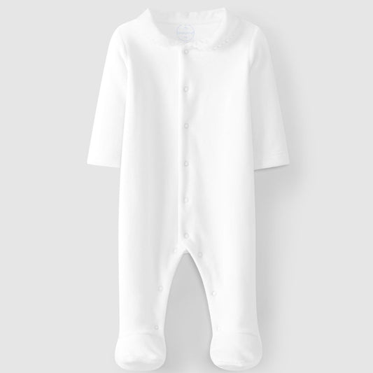 Babygrow em veludo gola redonda - Laranjinha
