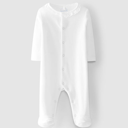 Babygrow veludo gola bordada - Laranjinha