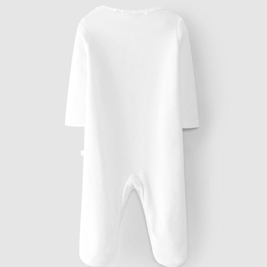 Babygrow veludo gola bordada - Laranjinha