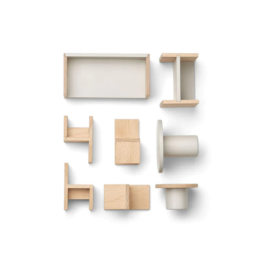 Mini móveis de madeira para a casa de bonecas - Liewood