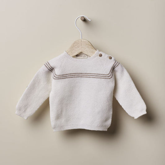 Pull épaules ouvertes en maille de laine | L'AMOUR EN HIVER - Wedoble