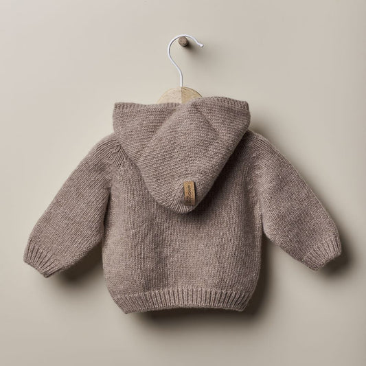 Manteau à capuche en tricot de laine | L'AMOUR EN HIVER - Wedoble