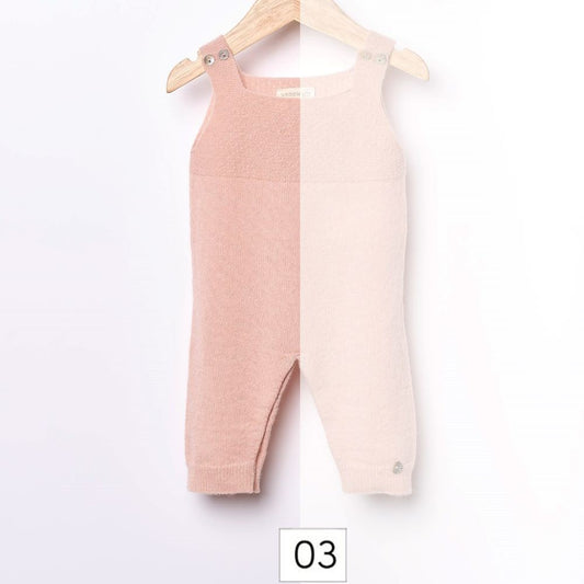 Jardineiras tricotadas em lã merino e caxemira Pérola | LITTLE LOVE - Wedoble