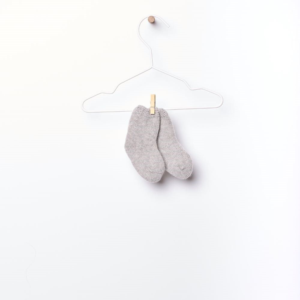 Meia tricotados em lã merino | SNOWFLAKE - Wedoble