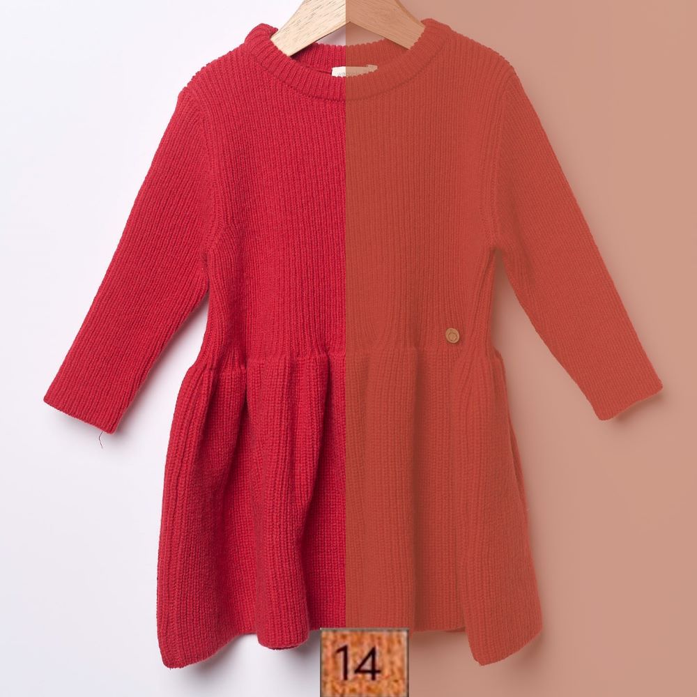 Vestido tricotado em lã merino | HAPPY GIRL - Wedoble