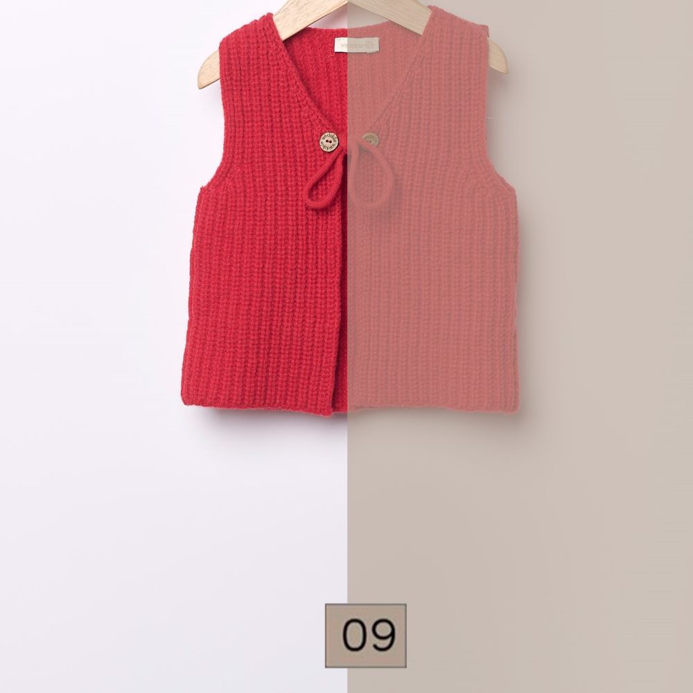 Colete tricotado em lã merino | HAPPY GIRL - Wedoble