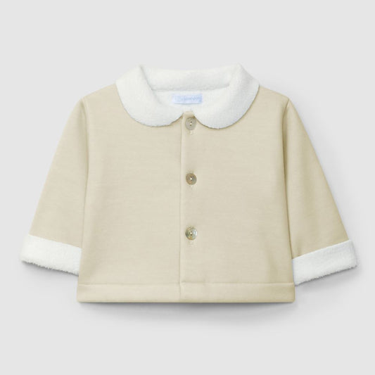 Casaco em malha dupla com interior de pelo - Laranjinha
