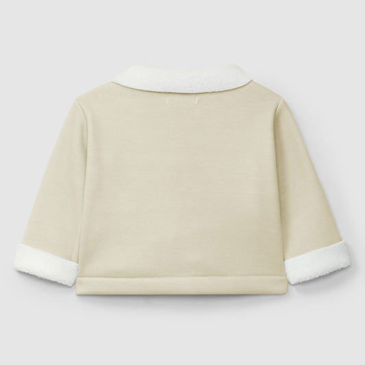 Casaco em malha dupla com interior de pelo - Laranjinha