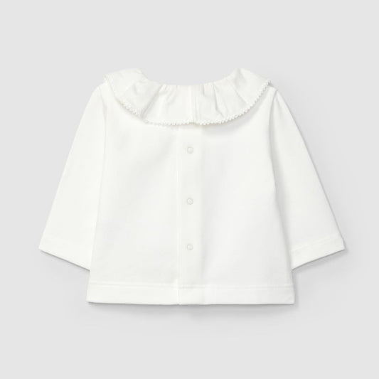 Longsleeve com gola de folho - Laranjinha