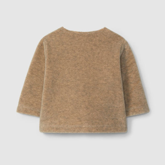 Casaco polar com bolsos - laranjinha