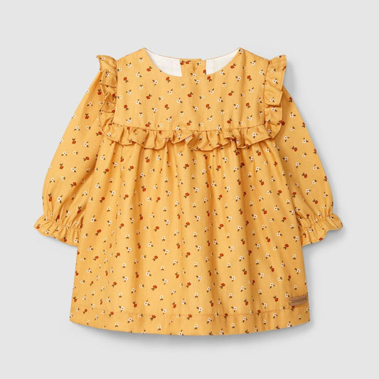 Vestido estampado floral delicado - Laranjinha