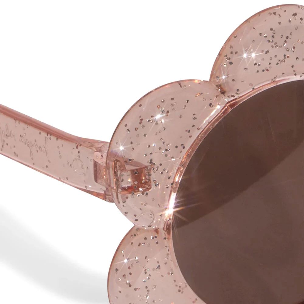 Óculos de Sol Júnior Flor Glitter Rose - Konges Slojd