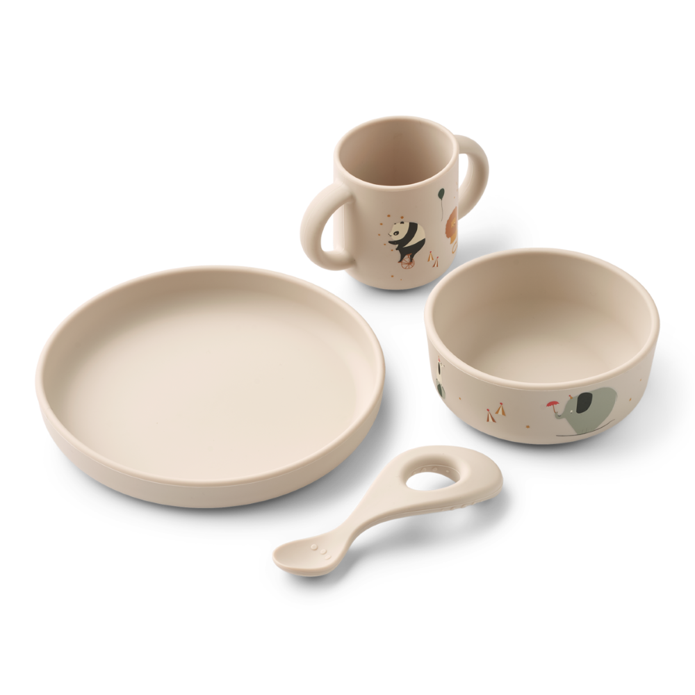 Coffret repas pour bébé en silicone Vivi Circus - Liewood