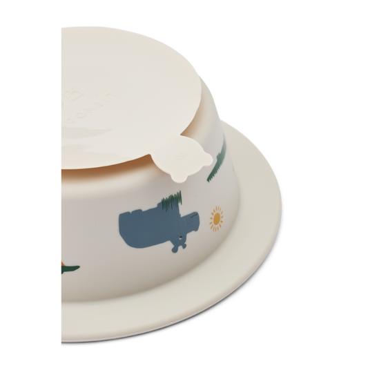 Peony Conjunto 2 unidades Tigela de Sucção Safari Sandy Mix - Liewood