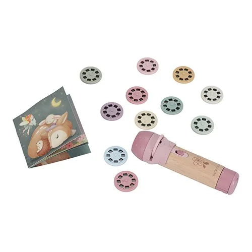 Lanterna Projector de Histórias Rosa - Little Dutch