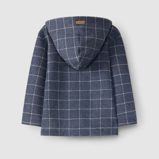 Sweat à capuche en maille à carreaux - Laranjinha