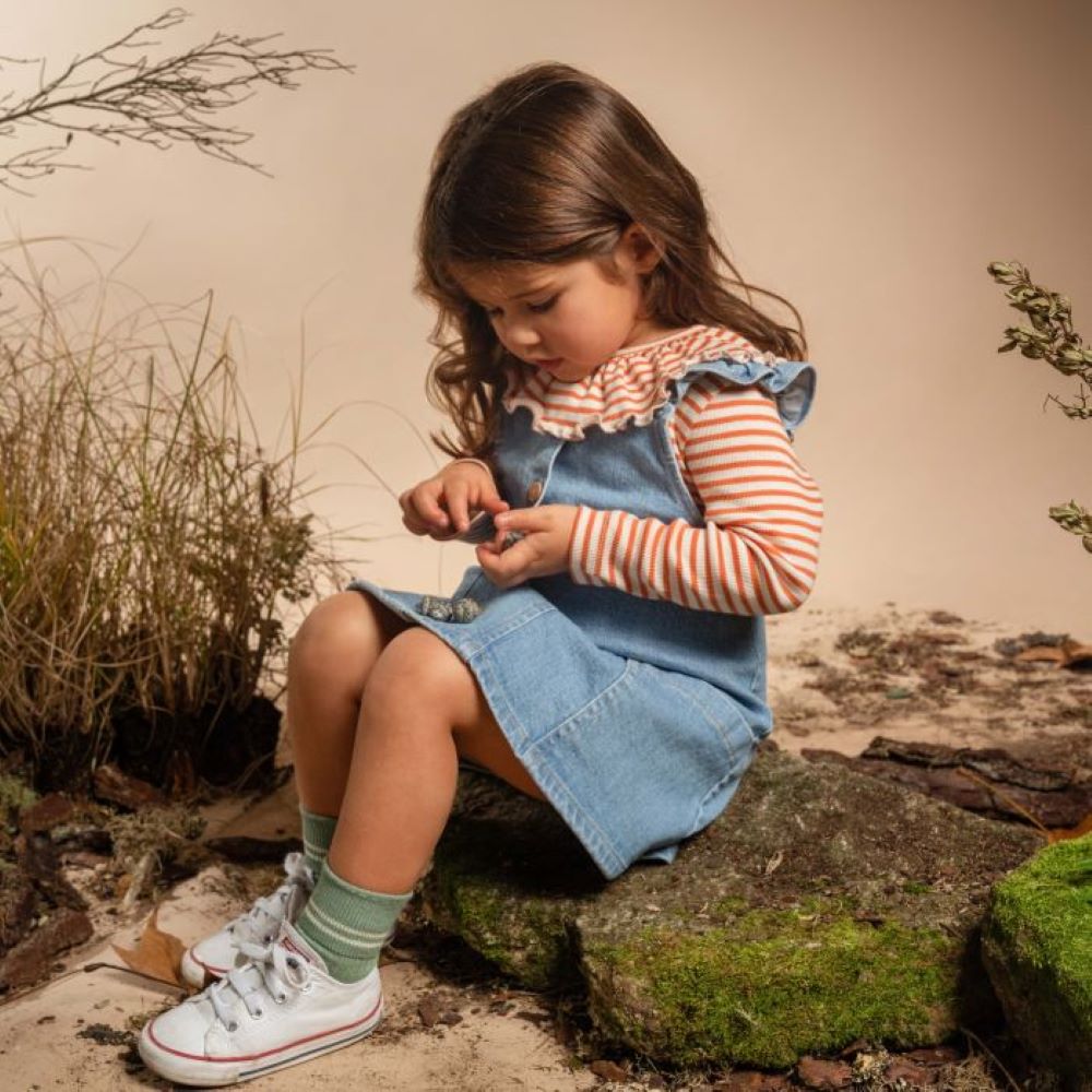 Jupe en jean avec poches - Laranjinha